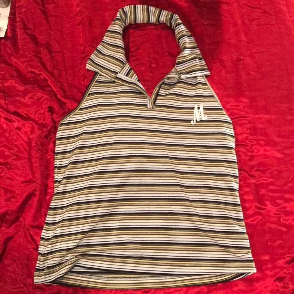 Tennis v neck backless top